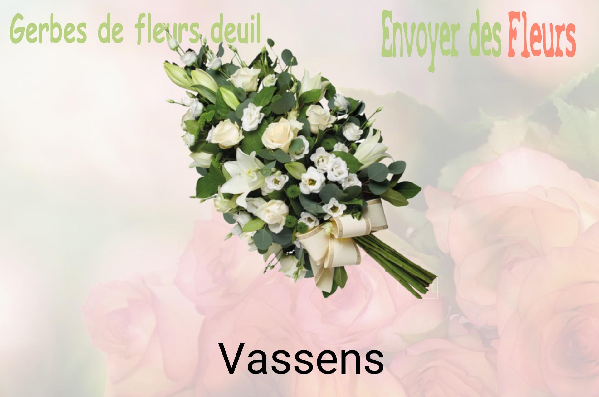 Gerbe de fleurs de deuil livrée à Vassens
